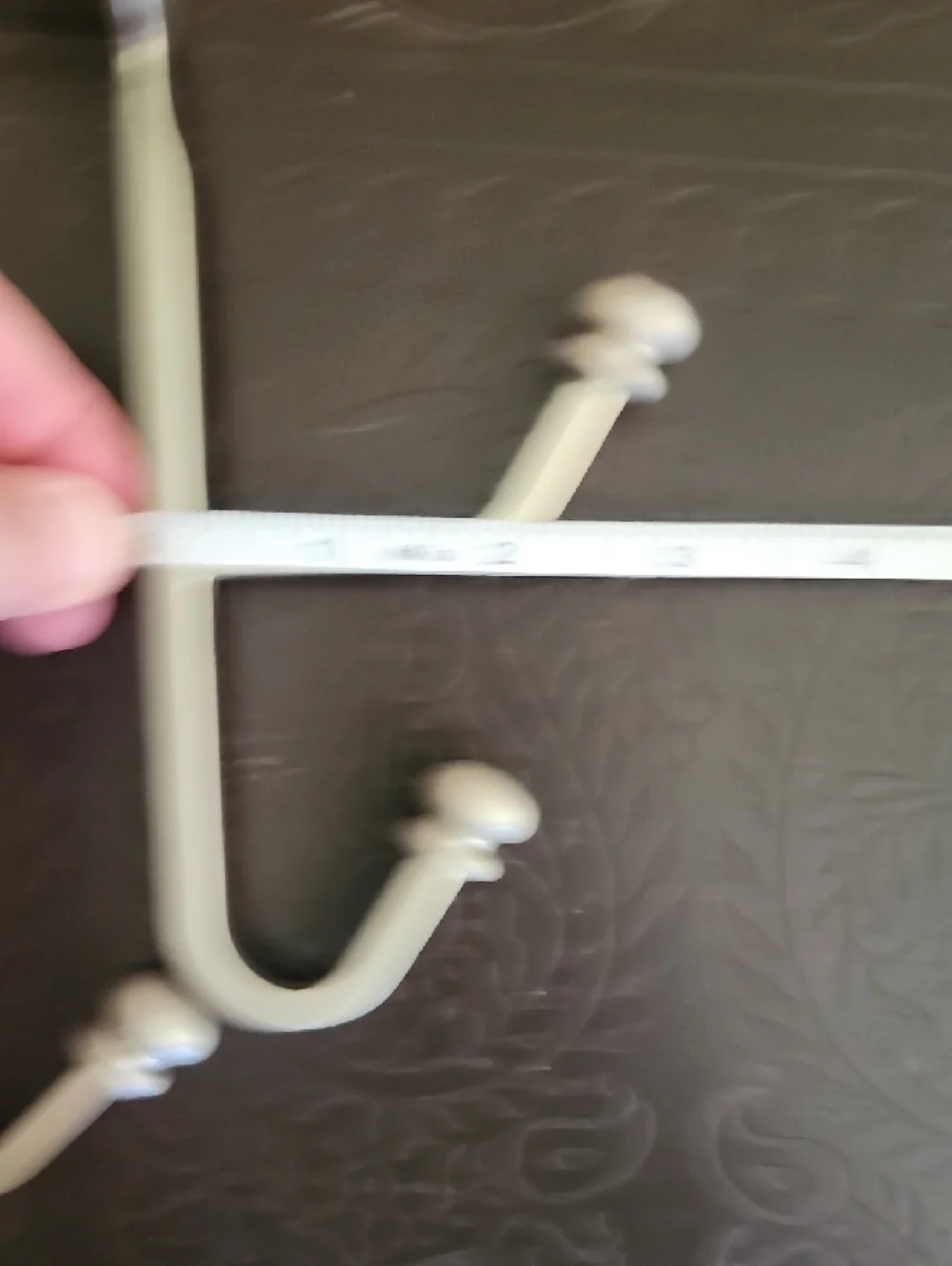 Set of 2 of Silver Tone Over-the-Door Double Hooks